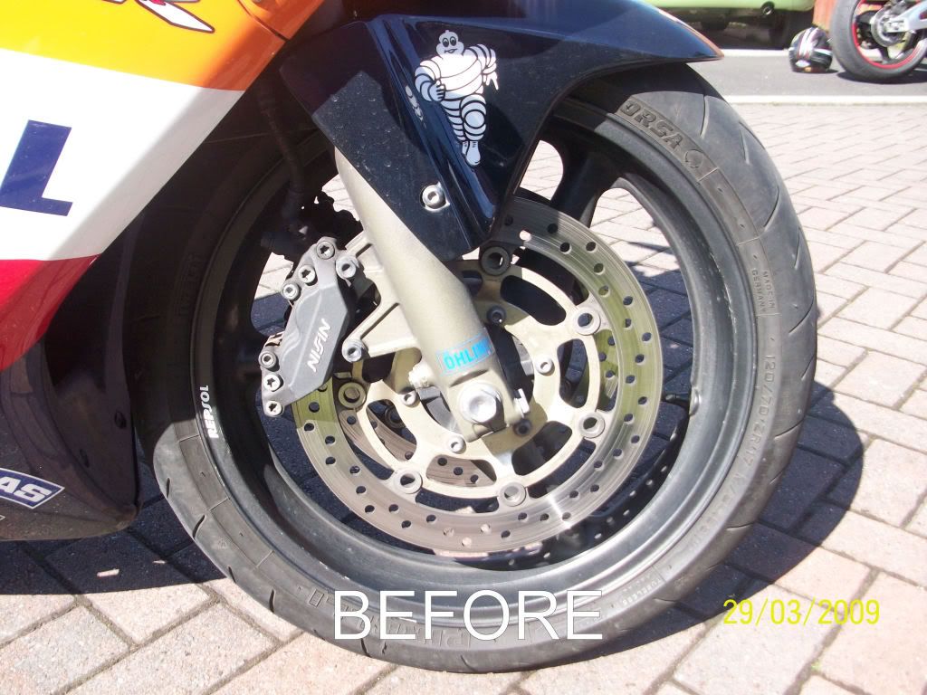 just done mates repsol with rim tape and logo | Honda CBR 600RR Forum